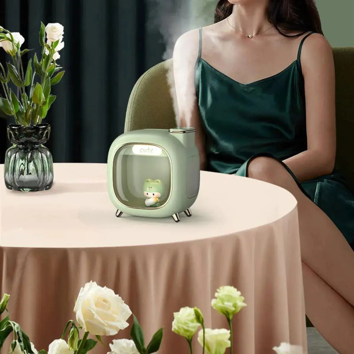 Portable Dual-Spray Humidifier for Office & Car